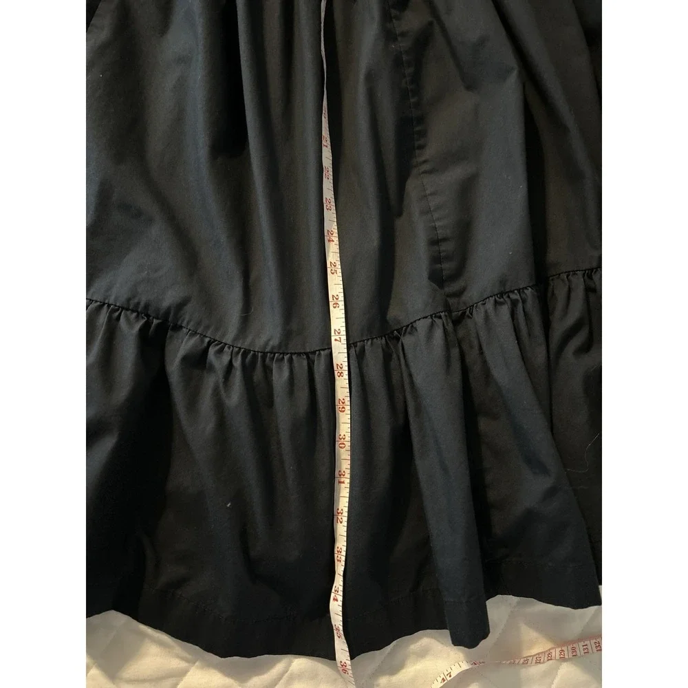 Abercrombie & Fitch Smocked Maxi‎ Dress Black XSP Tiered Cottagecore Coquette
